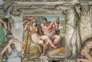 Héraklész és Iole (freskó alkotó: Annibale Carracci