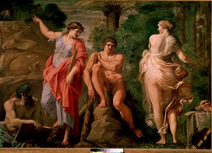 Herkules (Héraklész) az útkereszteződésben Annibale Carracci (Annibal Carrache) festménye (1560-1609). 1596 Méret: 167x237 cm Capodimonte Nemzeti Múzeum, Nápoly.