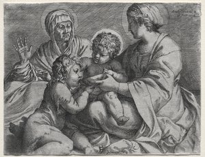 Madonna a tállal alkotó: Annibale Carracci