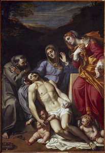 Pieta Szent Mária Magdolnával és Szent Ferenccel (olaj, vászon
