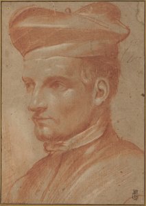 Birettát viselő egyházi személy portréja alkotó: Annibale Carracci
