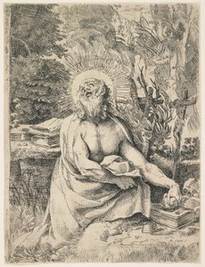 Szent Jeromos a vadonban, c. 1591 alkotó: Annibale Carracci