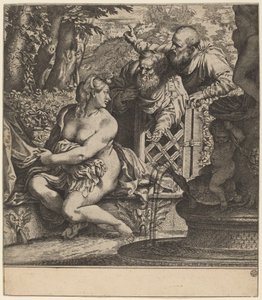 Susanna és a vének alkotó: Annibale Carracci