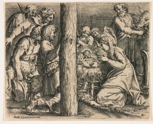 A pásztorok imádása alkotó: Annibale Carracci