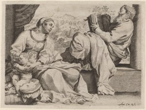 A Szent Család Keresztelő Szent Jánossal alkotó: Annibale Carracci