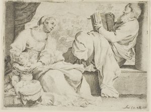 A Szent Család Keresztelő Szent Jánossal alkotó: Annibale Carracci