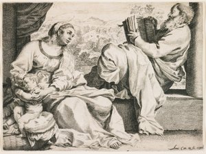 A Szent Család Keresztelő Szent Jánossal alkotó: Annibale Carracci