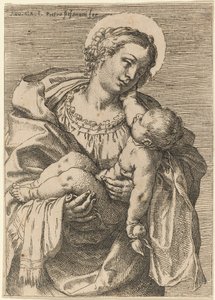A Madonna és a gyermek almával alkotó: Annibale Carracci