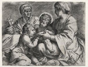 Szűz a tállal alkotó: Annibale Carracci