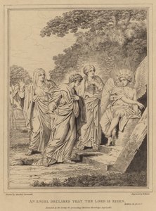 Egy angyal kijelenti, hogy az Úr feltámadt, Máté alkotó: Annibale after Carracci