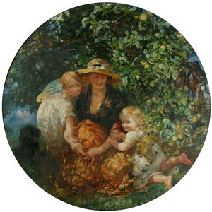 Mrs A Scott-Elliot and Children