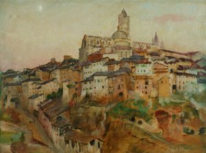 Siena városa (olaj, vászon)