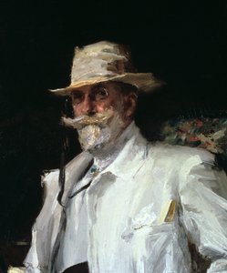 William Merritt Chase amerikai impresszionista festő portréja, 1910 alkotó: Annie Traquair Lang