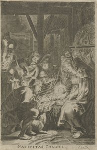 A Pásztorok imádata Nativitas Christi (cím a tárgyon) alkotó: Anonymous
