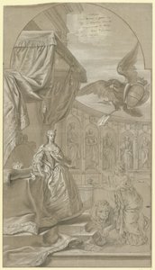 Mária Anna osztrák főhercegnő régens hivatalba lépésének allegóriája, 1744 alkotó: Anonymous