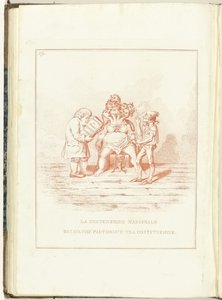 Barensnood van de Nationale Conventie, 1795 A Bataviai Nemzeti Konvent, amely alkotmányt szül (cím a tárgyon) Hollandia Regenerata (olasz kopie) (sorozat címe) Hollandia újjászületése: tükör minden újjászületett nép számára (komoly alkotó: Anonymous