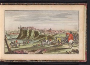 Verua ostroma, 1702 körül A Verua erőd. Nehéz ostrom és hat hónapig tartó vitéz védekezés után április 8-án megadta magát a franciáknak (cím a tárgyon) alkotó: Anonymous