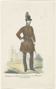 De Chasteler márki vadásza, 1830 Chasteler önkéntes vadász jelmez, teljes egyenruha (cím a tárgyon) alkotó: Anonymous