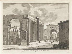 San Lorenzo és Róma oszlopcsarnoka S. Laurentii templomának oszlopai (cím a tárgyon) Olasz festmények folyóiratai (sorozat címe) alkotó: Anonymous