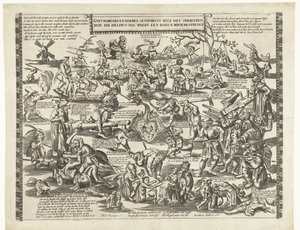 A Rogstekers van Weert, 1650 körül Ghy borgerek és gazdálkodók blyennel hallgatják itt, hogyan küzdöttek azok a hősök van Waert egy halott róccal (cím a tárgyon) alkotó: Anonymous