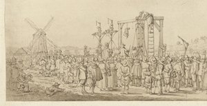 Ledenberg koporsója az akasztófára akasztott, 1619 alkotó: Anonymous