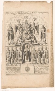 Szent Miklós pápákkal körülvéve (cím a tárgyon) alkotó: Anonymous