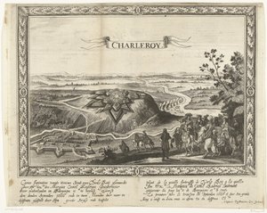 Charleroi új erődje, 1666 Charle Roij Caerte-figurája az új városról (...) (cím a tárgyon) Plant de la nouelle fortresse de Charle Roij (...) (cím a tárgyon) alkotó: Anonymous