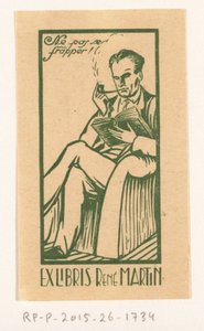 Ex libris van René Martin alkotó: Anonymous