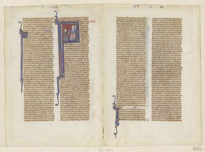 Részlet egy Bibliából, a Királyok könyvéből, 2. fejezet: Dávid letérdel Saul előtt alkotó: Anonymous