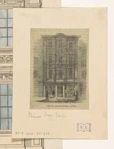 Thomas Tegg londoni üzletének homlokzata The Old Mansion House, London (cím a tárgyon) alkotó: Anonymous