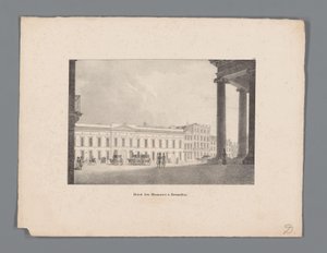 Brüsszeli kilátás Hotel des Monnaies à Bruxelles (cím a tárgyon) alkotó: Anonymous