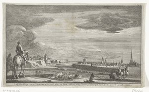 Cambrai látképe, 1677 Cameryk ábrázolása, ahogy van, 1677-ben. Lodewyk a XIV. vették (cím a tárgyon) alkotó: Anonymous