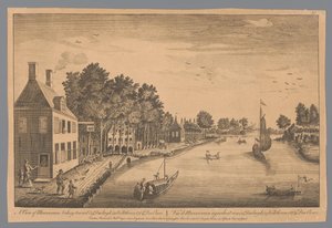 Kilátás Maarseveenre Maarseveen képe (1) Daelwyk (2) Vechthoven (3) & Den Oever / Vüe de Maarseveen respectant vers (1) Daelwyk (2) Vechthoven et (3) Den Oever (cím az objektumon) alkotó: Anonymous