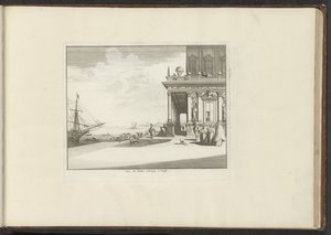 Kilátás a velencei Palazzo Collinára Vue du Palais Collina a Venise (cím a tárgyon) Paloták és műemlékek Velencében, Livornóban, Nápolyban és Rómában (sorozat címe) alkotó: Anonymous