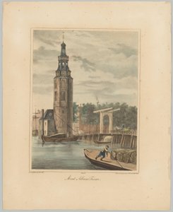 Kilátás a Montelbaanstorenre Amszterdamban Mont Albans Tooren (cím a tárgyon) Amszterdam város hat fő tornyának arcai. 2nd Cahier (sorozat címe) alkotó: Anonymous