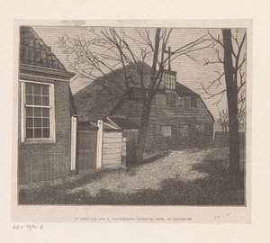 Kilátás a Sint-Willibrorduskerkre a Veste mellett Amszterdamban A St. Willibrordus templom a Veste mellett, Amszterdamban (cím a tárgyon) alkotó: Anonymous
