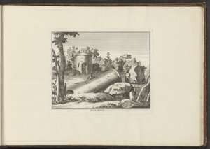 Kilátás M. Curty romjaira M. Curty Sepulchrum (cím az objektumon) Paloták és műemlékek Velencében, Livornóban, Nápolyban és Rómában (sorozat címe) alkotó: Anonymous