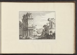 Kilátás a római Septizonium romjaira Septizonii Severi Sepulchrum à Roma (cím a tárgyon) Paloták és műemlékek Velencében, Livornóban, Nápolyban és Rómában (sorozat címe) alkotó: Anonymous