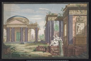 Kilátás a korinthoszi templomra Vue d