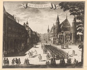 Kilátás a Binnenhofra Hágában A Binnenhof (cím a tárgyon) alkotó: Anonymous