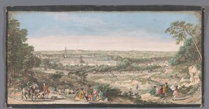 Gezicht op het Royal House of Saint-Louis te Saint-Cyr Kilátás a tájra és a St. Cir királyi házra (cím a tárgyon) alkotó: Anonymous