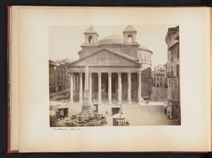 Kilátás a Pantheonra, Rómában, Olaszországban Panteon. Roma (cím a tárgyon) alkotó: Anonymous