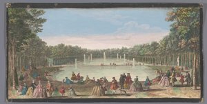 Kilátás az Île Royale-ra a Versailles-i kertben L