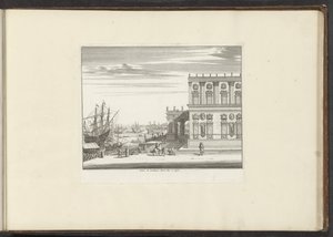Kilátás a nápolyi Montalto bíboros palotájára Palais du Cardinael Mont Alto a Nápolyban (cím a tárgyon) Paloták és műemlékek Velencében, Livornóban, Nápolyban és Rómában (sorozat címe) alkotó: Anonymous