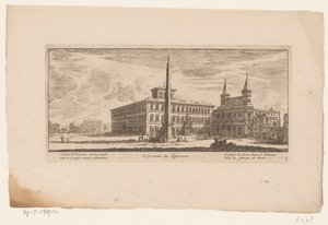 Kilátás a térre a Lateráni Szent János hátsó részében, Rómában S. Giovani in Laterano / Ecclesia St. Ioannis Lateranensis nua er ice (...) / L