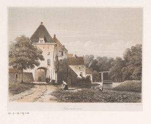 Kilátás Schoonhoven városkapujára Schoonhoven (cím az objektumon) alkotó: Anonymous