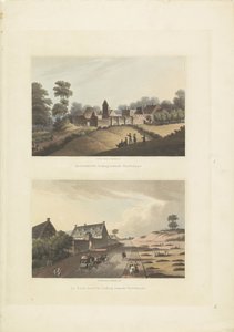Hougoumont és La Haye-Sainte Hougomont, Waterloo / La Haye Sainte felé néz, Waterloo felé néz (cím a tárgyon) alkotó: Anonymous