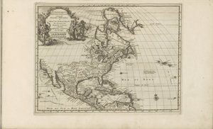 Kaart van Midden – Észak-Amerikában Észak-Amerika, a Messieurs de l