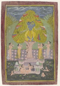 Krishna ellopja a gopik ruháit alkotó: Anonymous