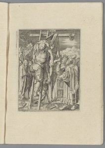 Kruisafneming De kleine Passie (sorozat címe) Krisztus szenvedése, a nürnbergi Albert Durer képmása (sorozat címe) alkotó: Anonymous